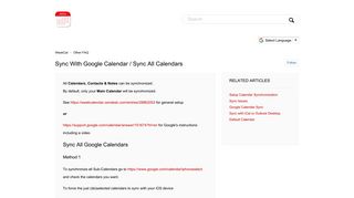 Sync with Google Calendar / Sync All Calendars – WeekCal