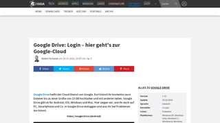 Google Drive: Login – hier geht's zur Google-Cloud – GIGA