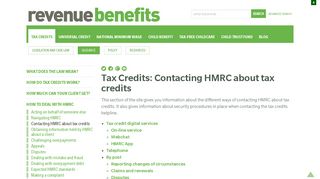 Contacting HMRC about tax credits « How to deal with HMRC ...