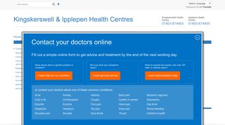 Online services - Kingskerswell & Ipplepen Health Centres