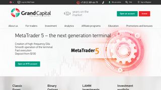 Grand Capital – Forex trading, bonuses on deposit, investment