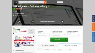 GRE edge.com Online Academy, Adyar - GRE Tutorials in Chennai ...