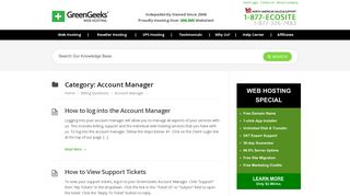 Account Manager - GreenGeeks Knowledgebase