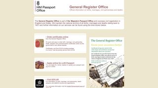 General Register Office (GRO) - Official information on births ...