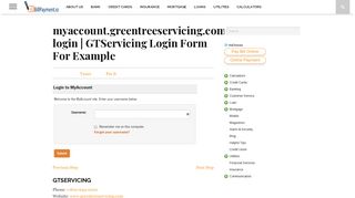 myaccount.greentreeservicing.com login | GTServicing Login Form For ...