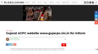 Gujarat ACPC website www.gujacpc.nic.in for inform | Global Grind