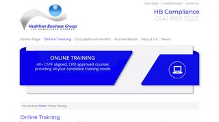 Online Training - Healthier Business Group