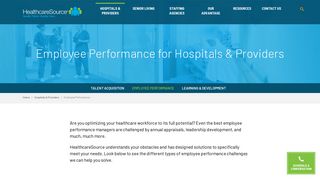 Employee Performance for Hospitals & Providers - HealthcareSource
