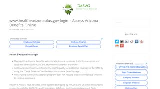 www.healthearizonaplus.gov login – Access Arizona Benefits Online ...