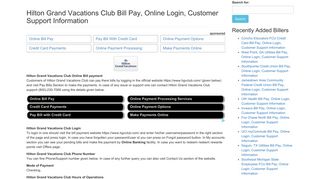 Hilton Grand Vacations Club Bill Pay, Online Login, Customer Support ...
