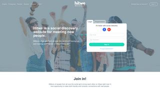 Hitwe is a social discovery website for meeting new people.