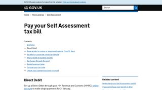 Pay your Self Assessment tax bill: Direct Debit - GOV.UK