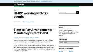 Time to Pay Arrangements – Mandatory Direct Debit - HMRC working ...