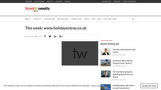 This week: www.holidayextras.co.uk | Travel Weekly