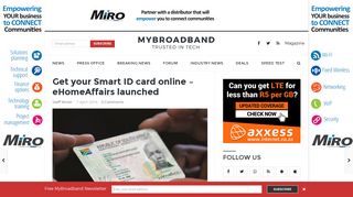 Get your Smart ID card online – eHomeAffairs launched - MyBroadband