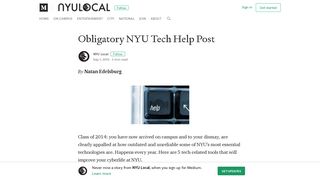 Obligatory NYU Tech Help Post – NYU Local