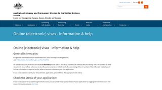 Online (electronic) visas - information & help