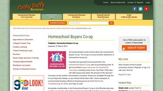 Homeschool Buyers Co-op - Cathy Duffy Reviews
