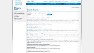 Search Results - Honda Financial Services
