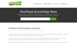 HostPapa's web hosting plans and pricing - HostPapa Knowledge Base