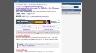 houstonwaterbills.houstontx.gov Pay Bill Online : City ... - Statusin.org