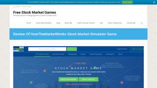 Review Of HowTheMarketWorks.com Stock Market Simulator Game