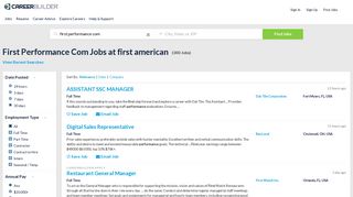 First Performance Com Jobs at first american - Apply Now ...
