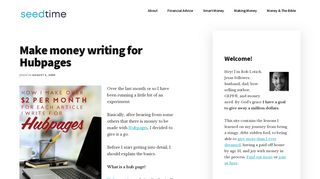 Hubpages 101: Make money writing for Hubpages - SeedTime