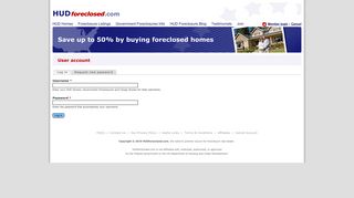 User account | HUD Homes, Government ... - HUDforeclosed.com