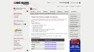 IBC Bank | Browser Updates