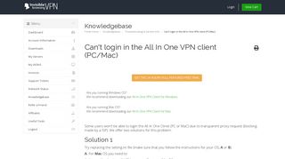 Can't login in the All In One VPN client (PC/Mac) - ibVPN