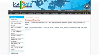 Exporter / Importer - IceGate : e-Commerce Portal of Central Board of ...