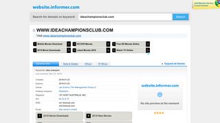 ideachampionsclub.com at Website Informer. Visit Ideachampionsclub.