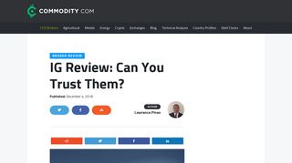 IG Review: Can You Trust Them? - Commodity.com