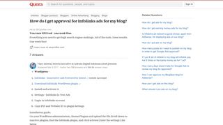 How to get approval for Infolinks ads for my blog - Quora