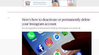 How to delete Instagram account and how to deactivate Instagram
