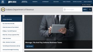 DOR: INtax - Business Tax Center - IN.gov