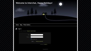 Login - Welcome to Interchat, Happy Holidays!