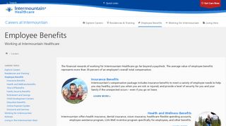 Employee Benefits - Intermountain Healthcare
