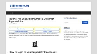 Imperial PFS - ipfs.com | Bill Payment & Account Login Guide