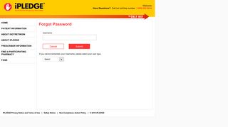 iPledge REMS - Forgot Password