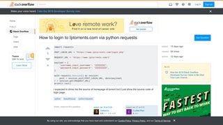 How to login to Iptorrents.com via python requests - Stack Overflow