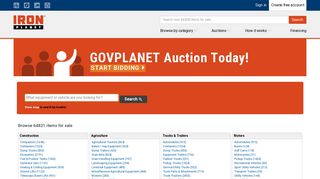 Used equipment for sale in online auction | IronPlanet