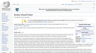Keshav Chand Yadav - Wikipedia