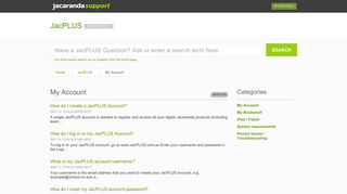 JacPLUS | My Account - Jacaranda Support - Customer service software