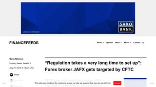 “Regulation takes a very long time to set up”: Forex broker JAFX gets ...