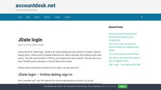 JDate login - www.jdate.com - Online Dating Sign in - accountdesk.net