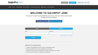Jobseeker Login ‹ GaijinPot Jobs