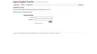 Jobseeker Login - Japan English Teacher