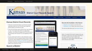 Office of Judicial Administration - Kansas District Court Records Search